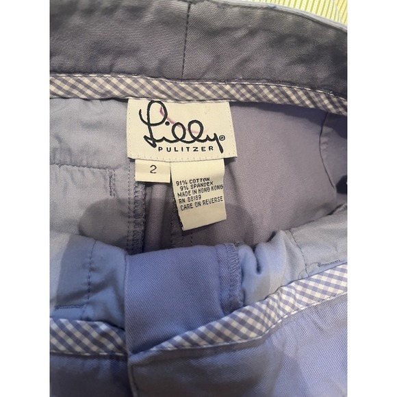 Lilly Pulitzer Capri Pants Womens Size 2 Blue Cropped Preppy Casual - Picture 6 of 6